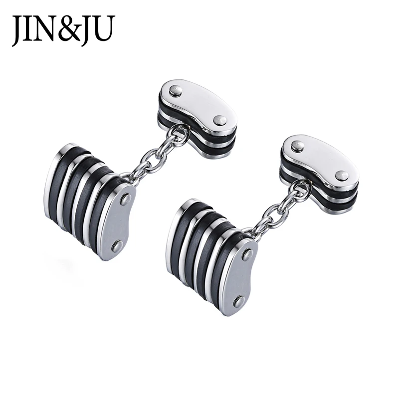 

JIN&JU Stainless Steel Chain Cufflinks Shirt For Mens Luxury Quality Wedding Cuff Links Man Jewelry Gift Relojes Gemelos Camisa