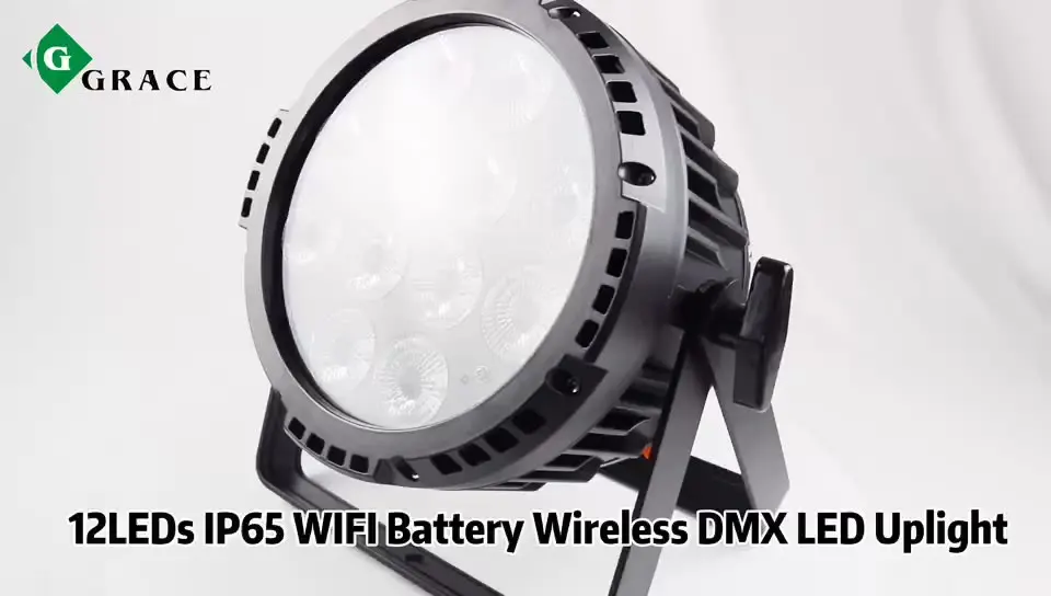 

Grace беспроводной сценический светильник с аккумулятором Led Par 12*18w Ip65 Наружное светодиодное сценическое освещение