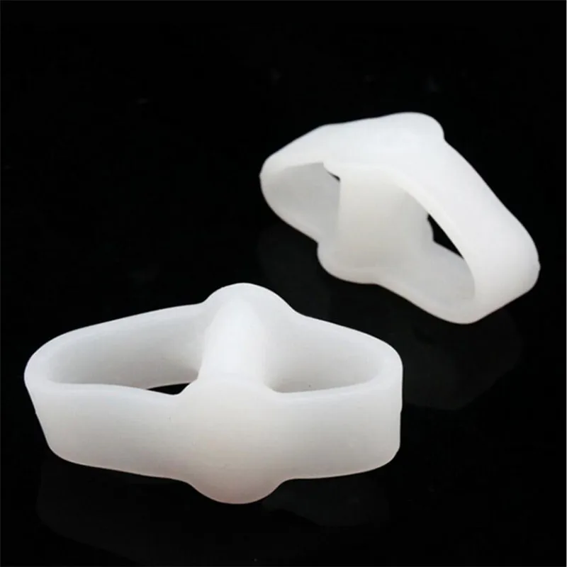 1 пара силиконовые два отверстия разделитель для пальцев ноги гелевые носки Thumb