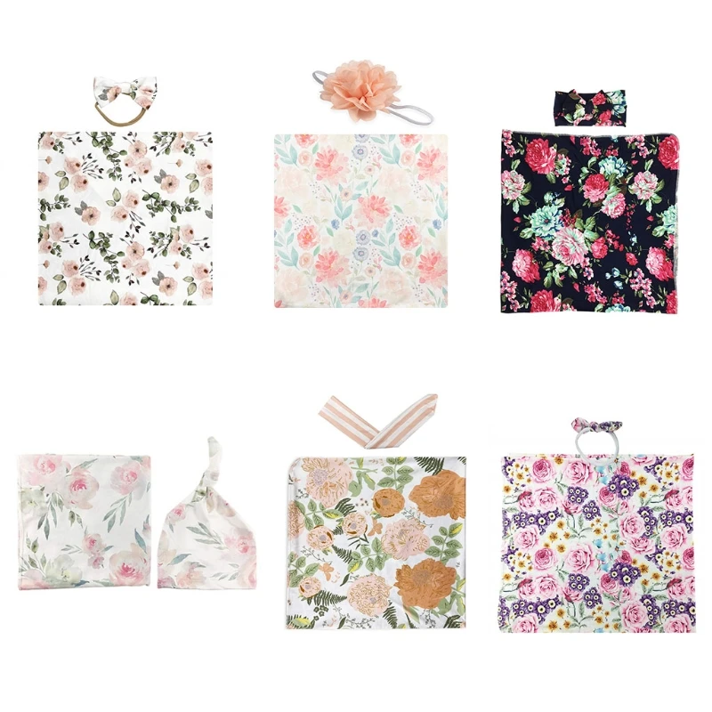 2 предмета Одежда для новорожденных пеленки с цветами Обёрточная бумага +