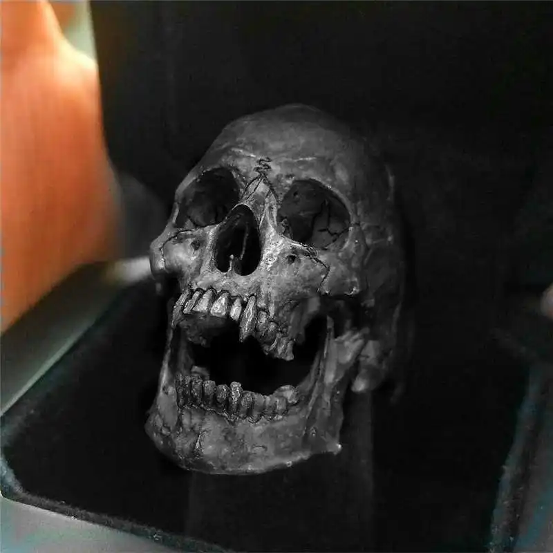 

Jewelry Horror Steel Gothic Ring Stainless Skull Vampire 316L Punk Men's Vintage