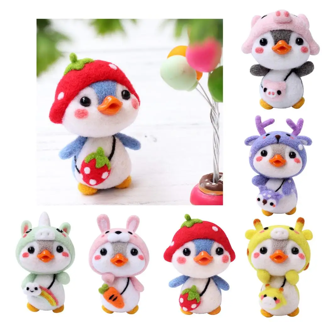 

Animal Penguin Felting Kit With Basic Tools For Beginners DIY Crafts