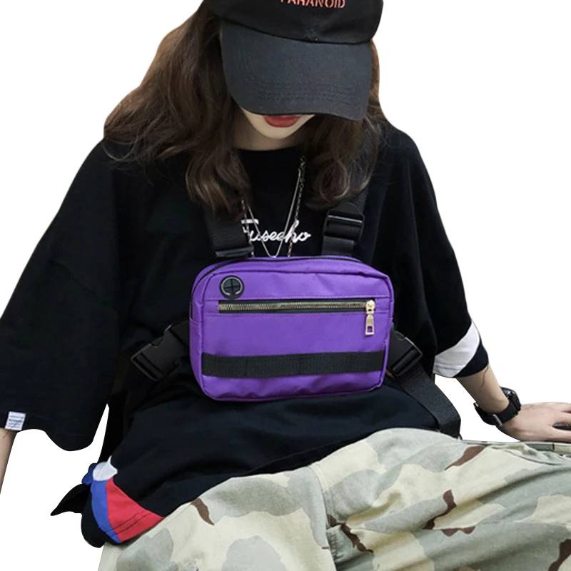 

Men Functional Chest Bags Fashion Adjustable Pocket Pack Hip Hop Chest Rig Bag Tactical Streetwear For Women Chestbag