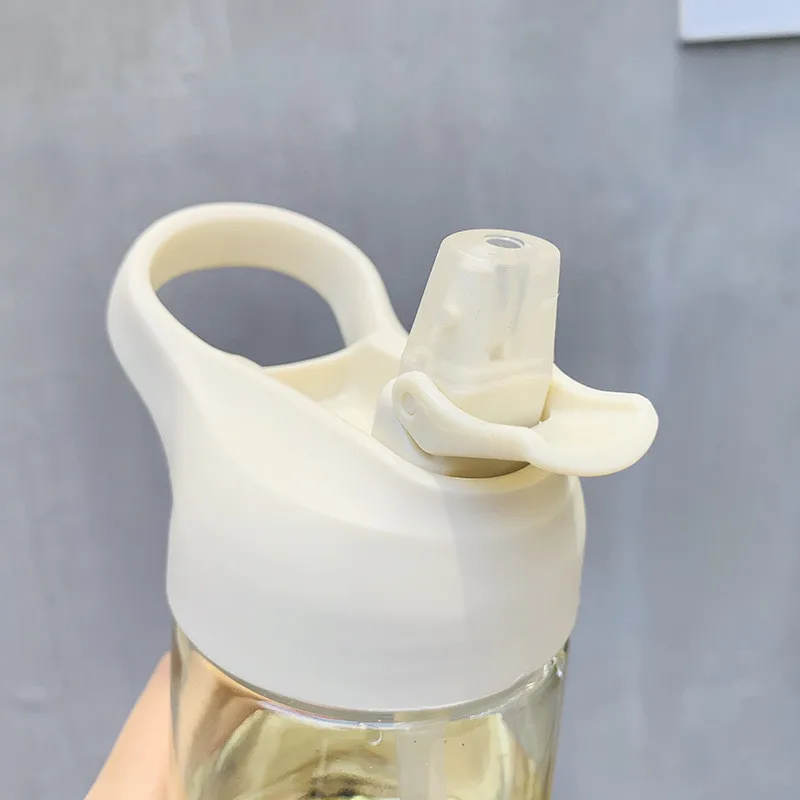 Школьная бутылка для воды с соломой Bpa бесплатно Пластик Спортивная питьевой 1000