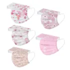 50 шт. фотомаска для взрослых трехслойная Нетканая ткань Пыленепроницаемая маска для косплея на Хэллоуин Мультфильм одноразовая маска