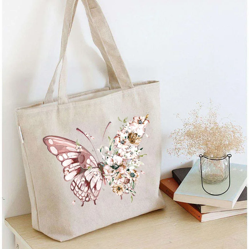 

1PC Flower Butterfly Iron-on Transfers for Kid Clothing Patch Heat Transfers on Clothes Ironing Sticker Print Washable Applique