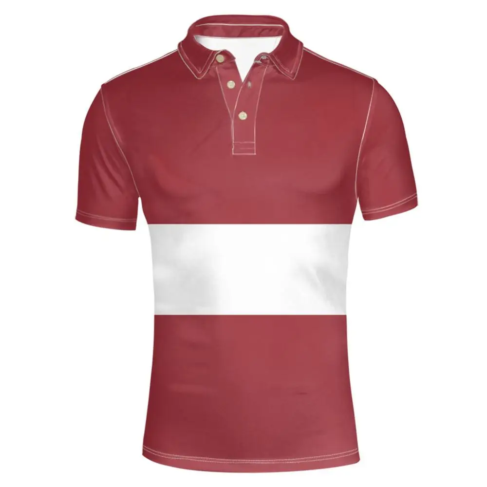 

LATVIA shirt diy free custom made name number lva Polo shirt nation flag latvija country College print photo red clothes