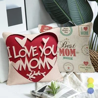 mothers day series printed pillowcase decorative sofa cushion cover love heart pattern throw pillow cushions home office decor