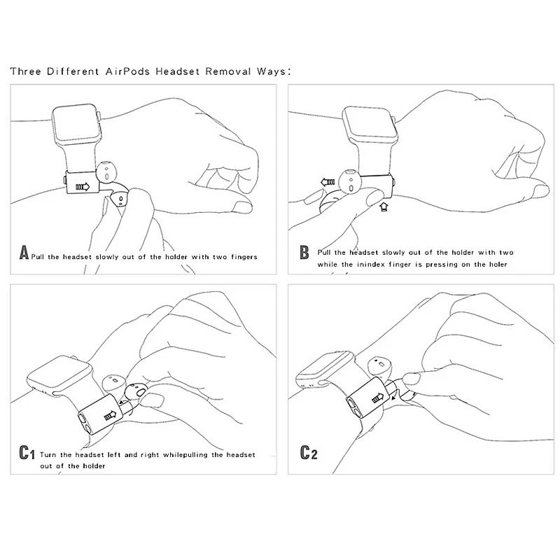 Держатель для наушников с защитой от потери силиконовый чехол Airpods 2 ремешок