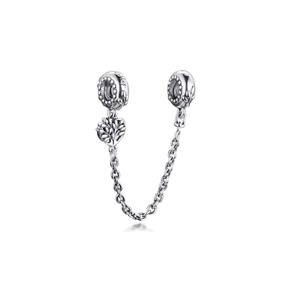 

DIY Fits for CKK Charms Bracelets Heart Family Tree Safety Chain Beads 100% 925 Sterling-Silver-Jewelry Free Shipping