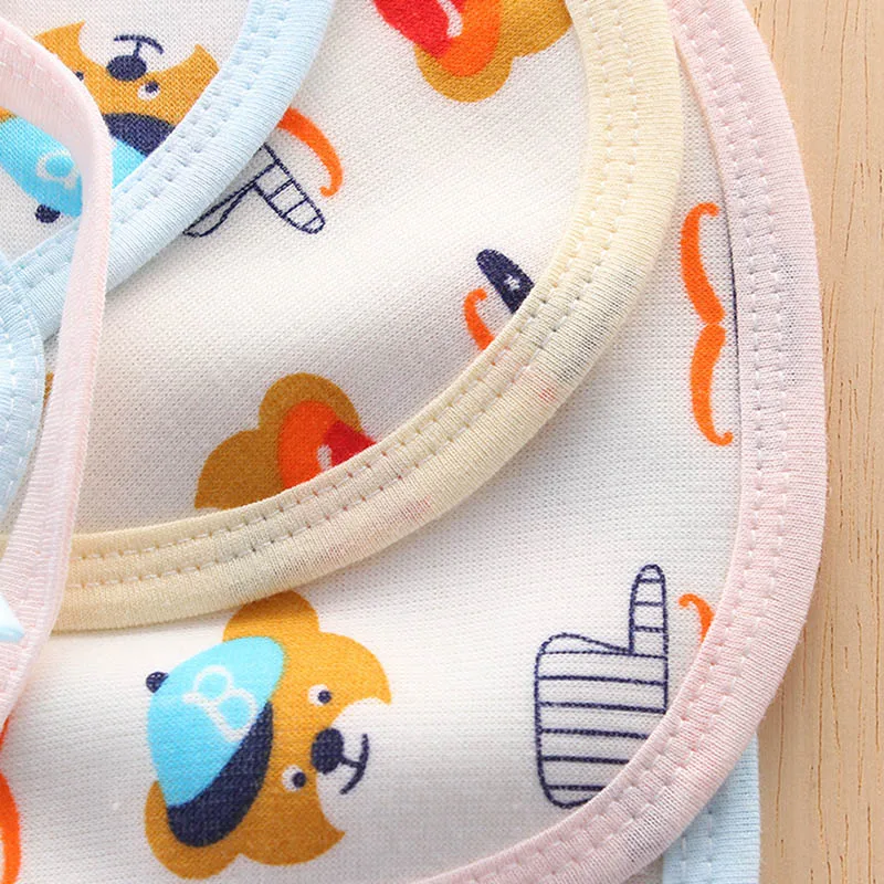 

10pcs/lot 100% Pure Cotton Baby Bibs Waterproof Cartoon Baby Bibs Saliva Towel Baby Burp Cloths Feeding Accessories Random Color