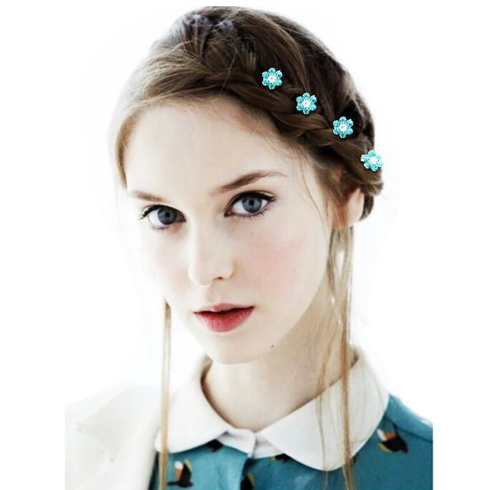 

10pcs/set Crystal Rhinestone 1/10 pcs Flower Hair Claws Shiny Butterfly Girls Hair Accessorie Ornaments Women Wedding Hair Clips