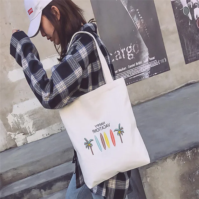 Новая холщовая женская сумка дорожная для колледжа школьные сумки девушек