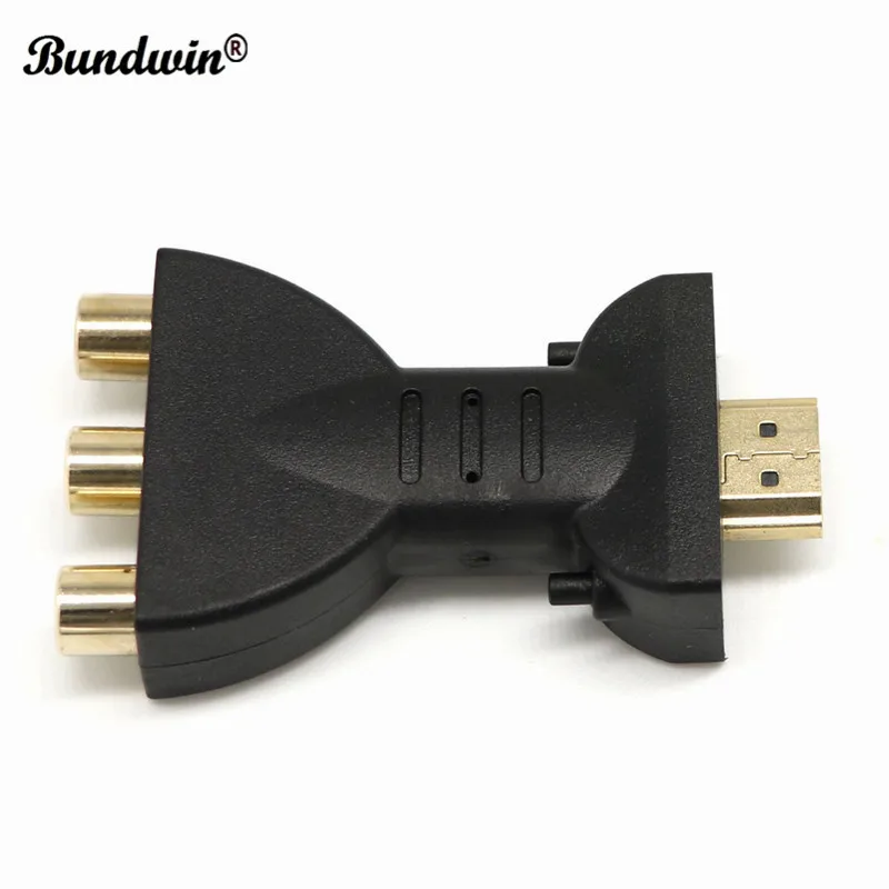 Bundwin HDMI-совместимый с 3 RGB RCA видео аудио адаптер цифровой сигнал AV компонентный