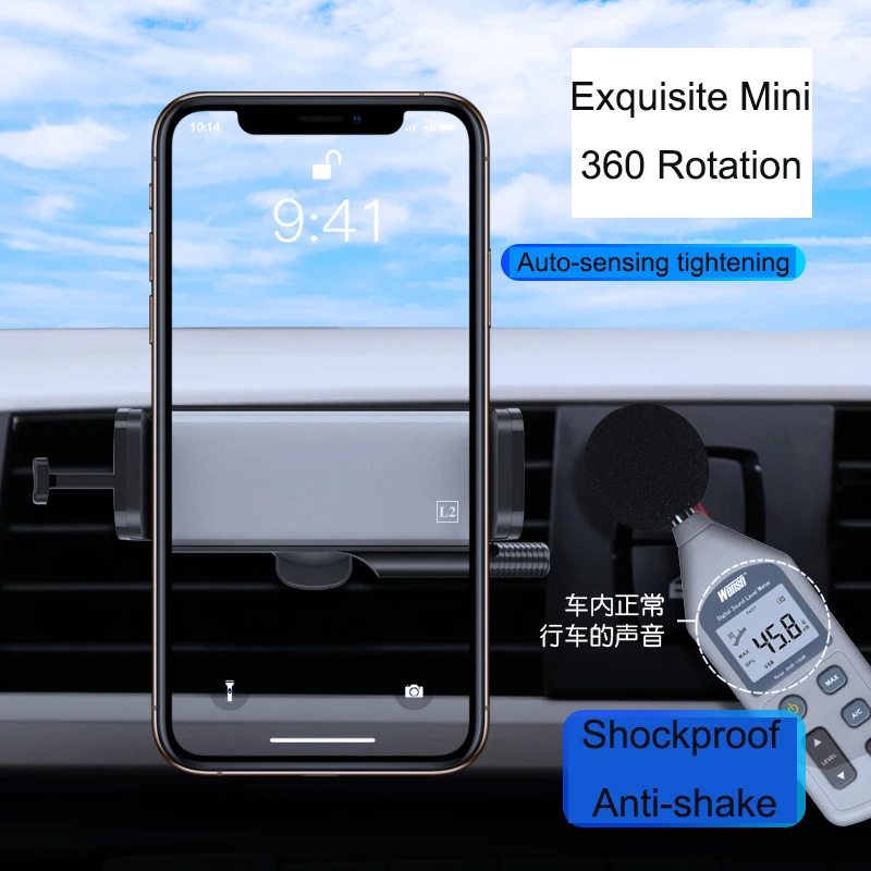 

Mini Car Phone Holder For iPhone Samsung Smartphone Air Vent Mount Clip 360 Rotation Universal Support Telephone Voiture Bracket