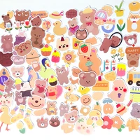 103050pcs non repetitive hand account orange flavored bear material cute girl heart notebook waterproof sticker wholesale