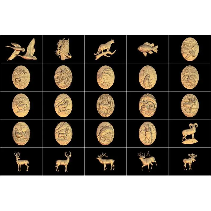 103 шт./компл. животные 3d модель STL рельеф для чпу формат stl artcam vectric aspire | Инструменты