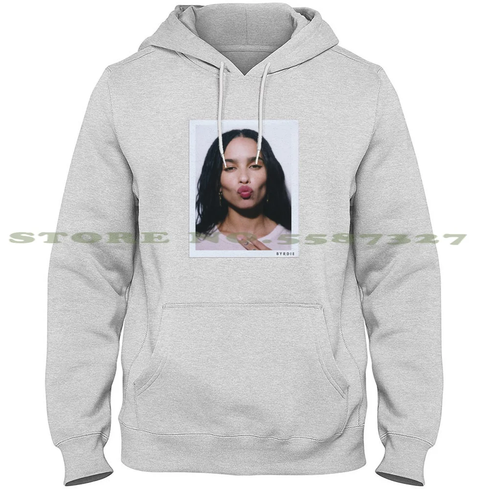 

Уличная одежда Zoe Kravitz для всех, Спортивная толстовка с капюшоном, Свитшот Zoe Kravitz, модель актера, красивая художественная модель Зоя Кравица