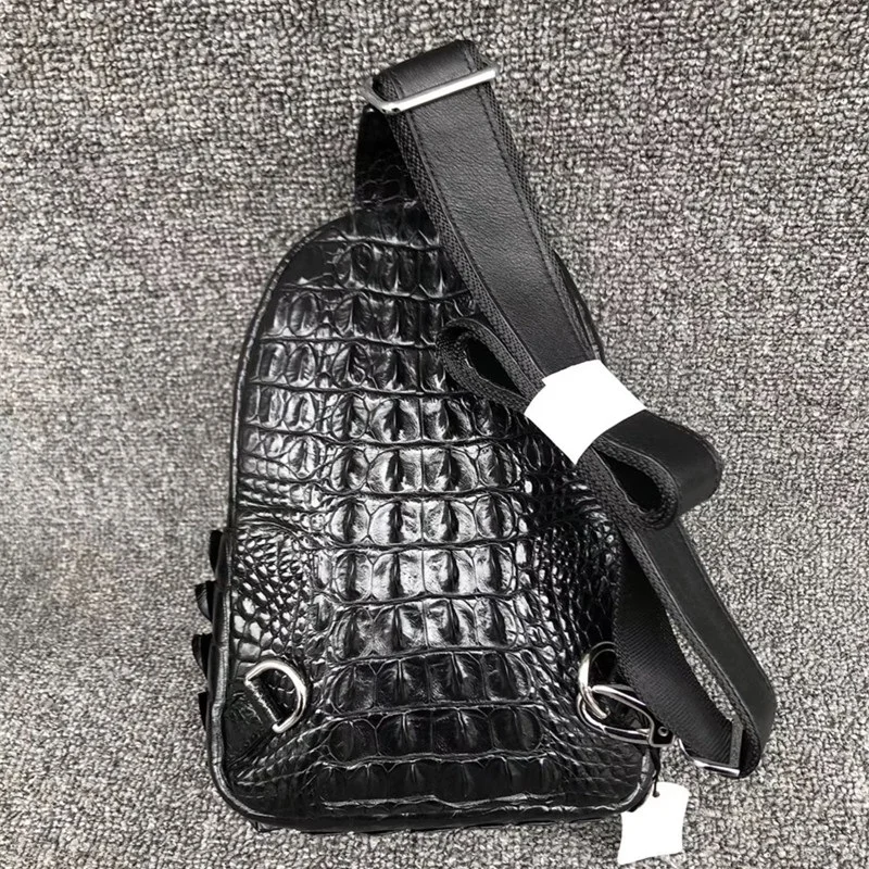 Необычная натуральная крокодиловая кожа на молнии мужская маленькая