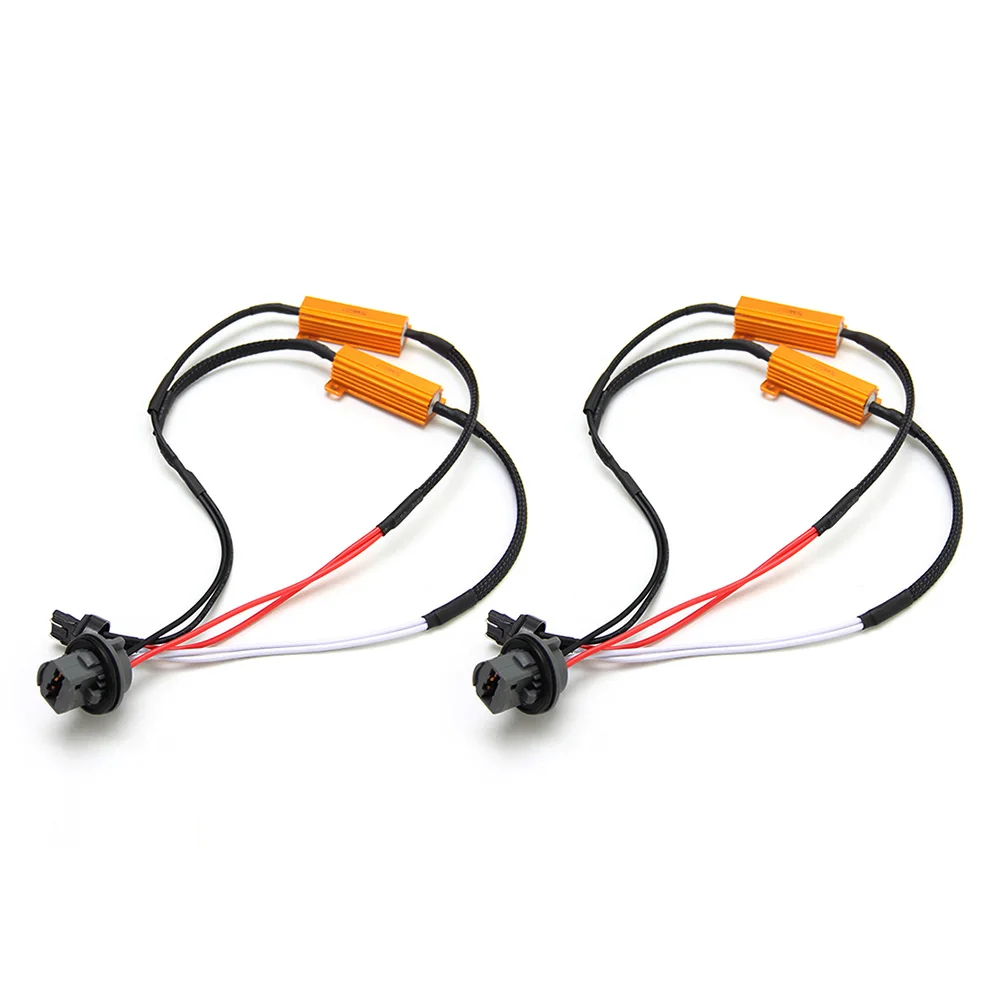 

7443 Waterproof 6ohm 50W Load Resistor Anti-Flicker Warning Canceller LED Resistance Decoders for Reverse Light Turn Signal Fog