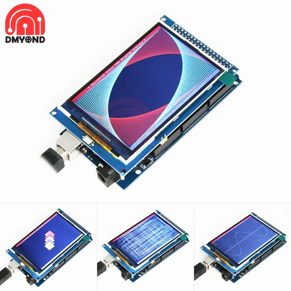 3.5 Inch TFT Color Screen Module for Arduino MEGA2560 R3 Board 3.3V/5V 3.3V MCU 480xR 320 ILI9486/ILI9488 16 Bit interface | Инструменты