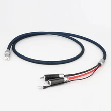 Piece  Tonearm Cable 5 Pin DIN to RCA Phono Cable with 5N OFC silver plate conductor