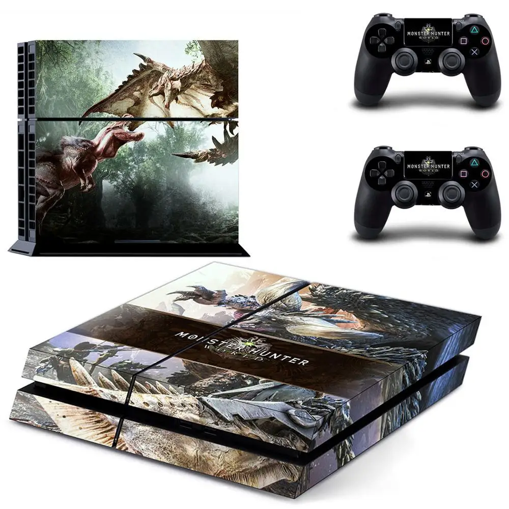 Игроманов костюм Монстер Хантер для Мир PS4 Стикеры Play station 4 кожи наклейка Игровые