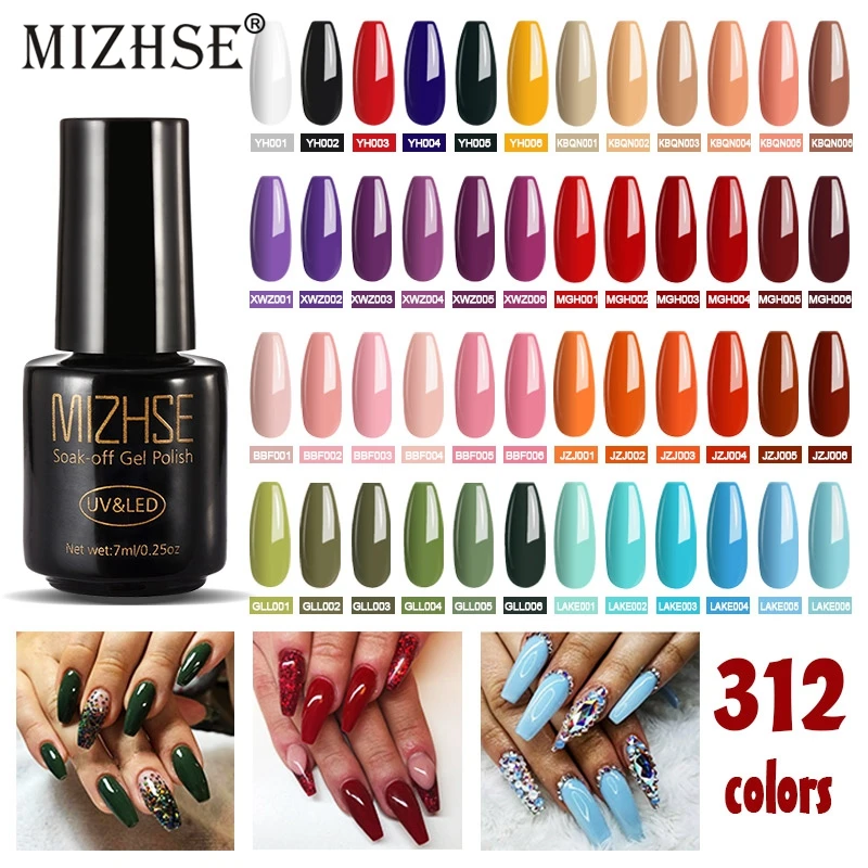 MIZHSE 7 мл модный розовый цвет серия УФ гель лак для ногтей Гель-лак Длительное впитывание УФ-гель для ногтей горячий Гель-лак салон