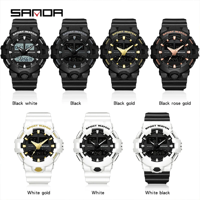 Часы наручные SANDA Мужские Цифровые Брендовые спортивные модные