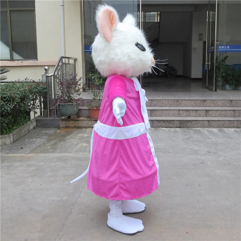 Костюм-талисман с длинной меховой мышью пушистые костюмы для косплея вечерние