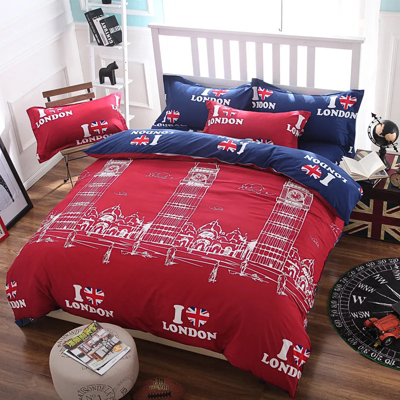 Классический комплект постельных принадлежностей 4 размера S M L серый синий