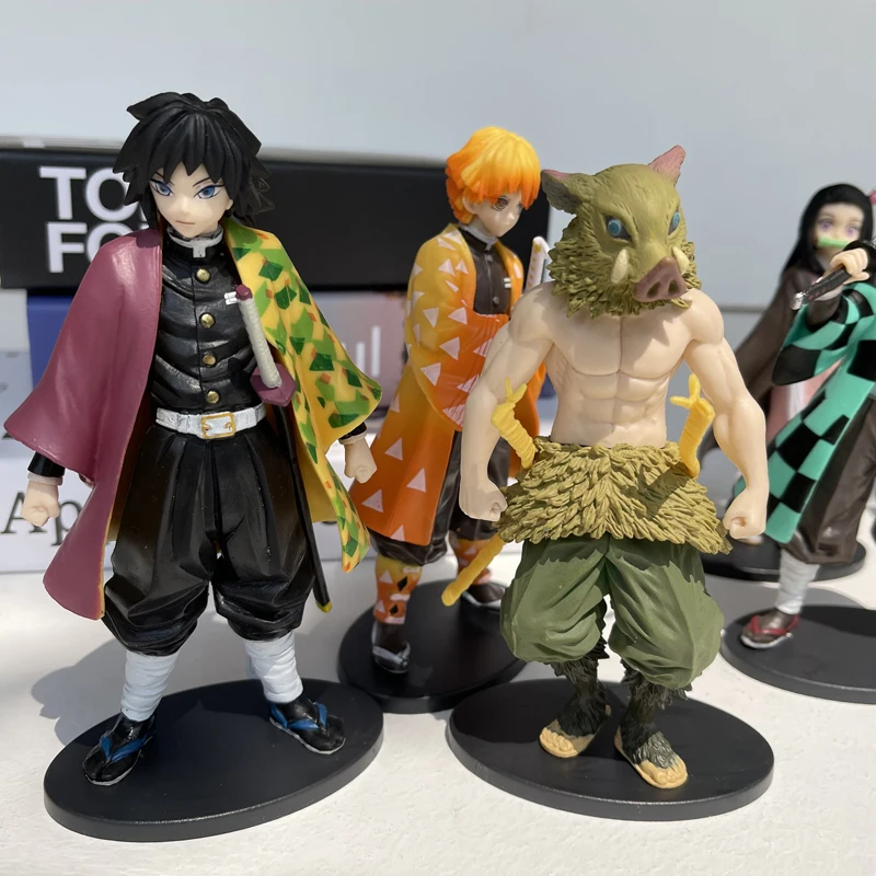 

Anime Demon Slayer Figure Kamado Tanjirou Nezuko Action Figures PVC Model Toys Zenitsu Figurine Inosuke Kimetsu No Yaiba Figura