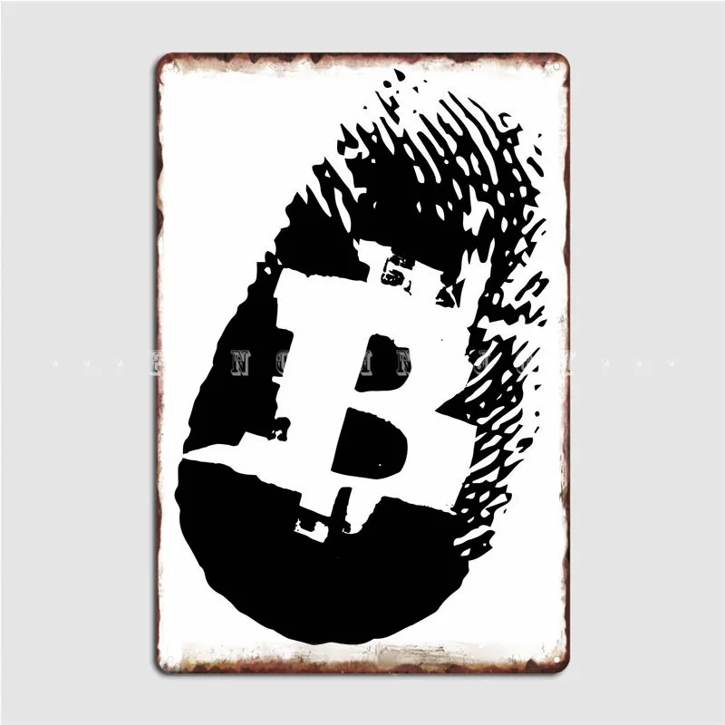 

Металлический фотоплакат с надписью «Bitcoin»