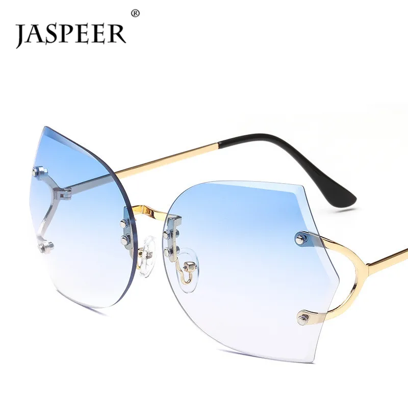 Женские и мужские солнцезащитные очки без оправы JASPEER роскошные брендовые