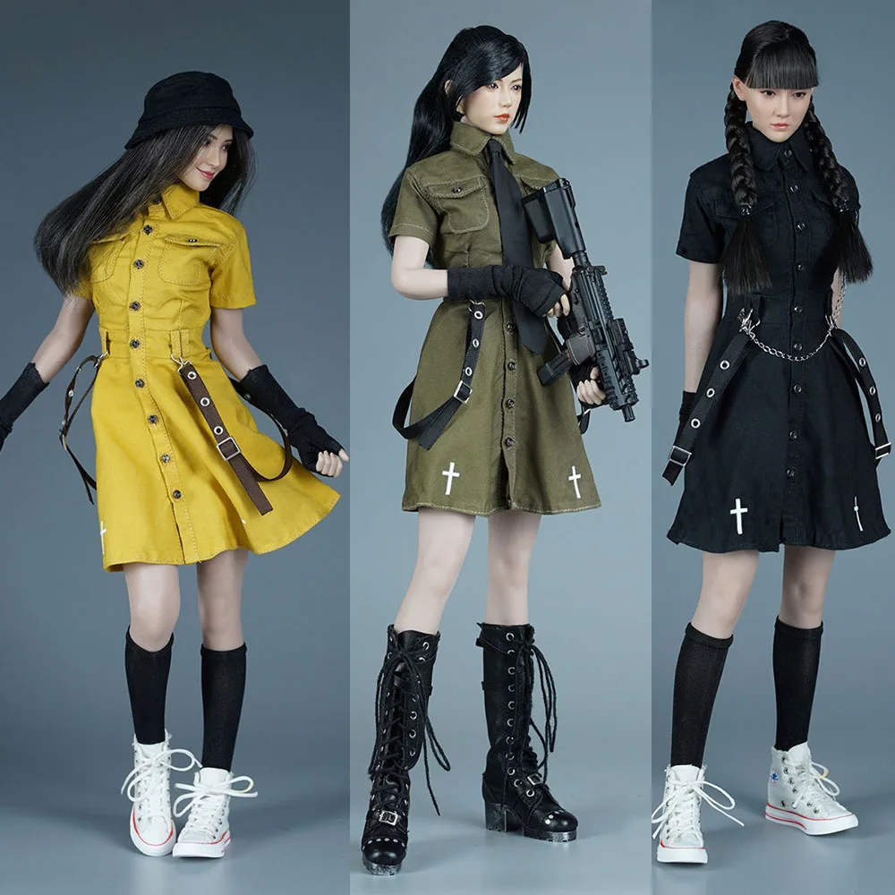 

1/6 CHILI TOYS CL004 Female Sexy Vigorous Youth Vigor Workwear Dress Set for 12-inch Female Soldier Action Figure Doll