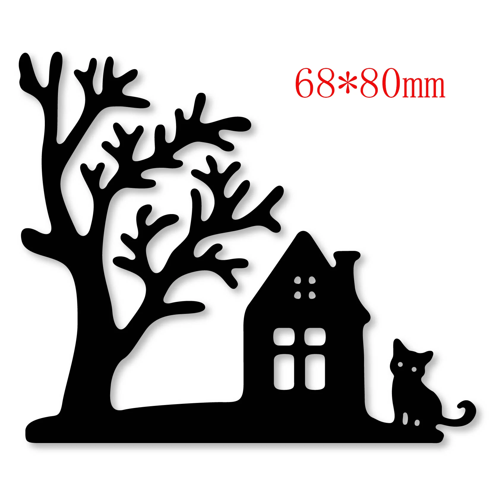 Трафареты для скрапбукинга Хэллоуин дерево Тыква домик сделай сам тиснение