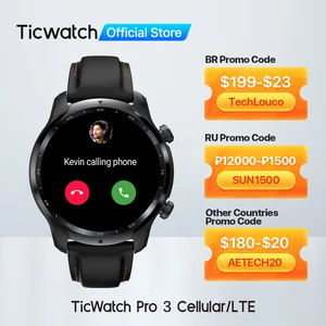 ticwatch pro 3 lte wear os smartwatch vodafone deuk mens sports watch snapdragon wear 4100 8gb rom 3 to 45 days battery life free global shipping