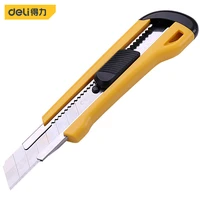 deli auto lock metal knife stationery utility craft knife diy art paper cutter pocket knife school office tools knives h%d0%be%d0%b6