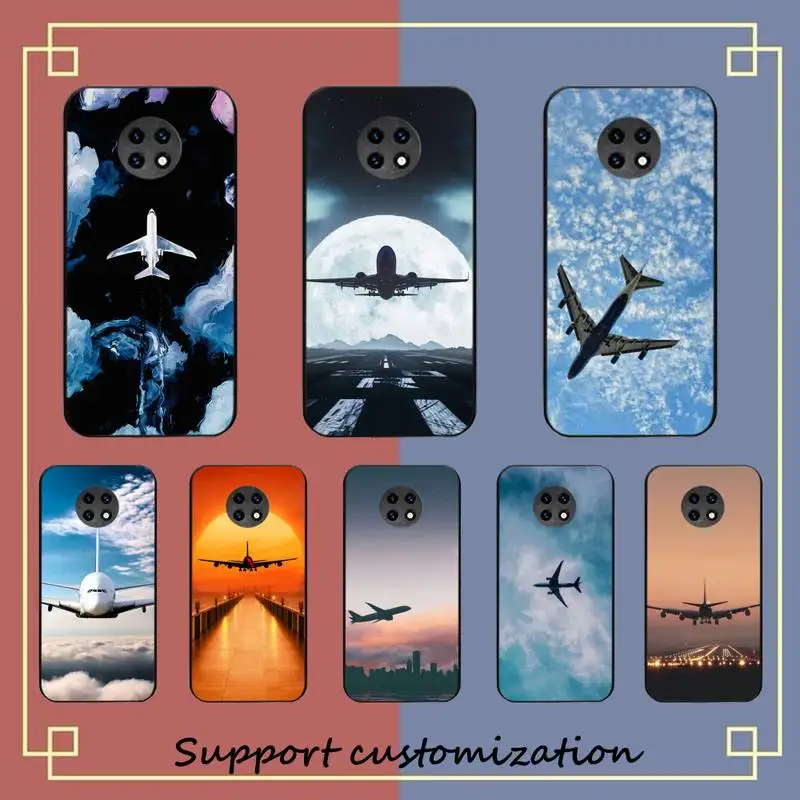 

Aircraft Airplane fly travel cloud Phone Case For Xiaomi Redmi Note8A 7 5 Note8pro 8T 9Pro TPU Coque for note6pro Funda Capa