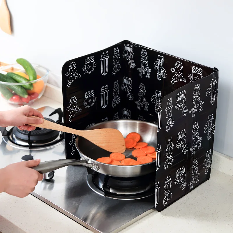 

Oil Baffle Plate for Kitchen Gas Stove Foldable Oil Splash Guard Aluminum Foil Protection Screen Cooking Bench Heat Proof Sheild