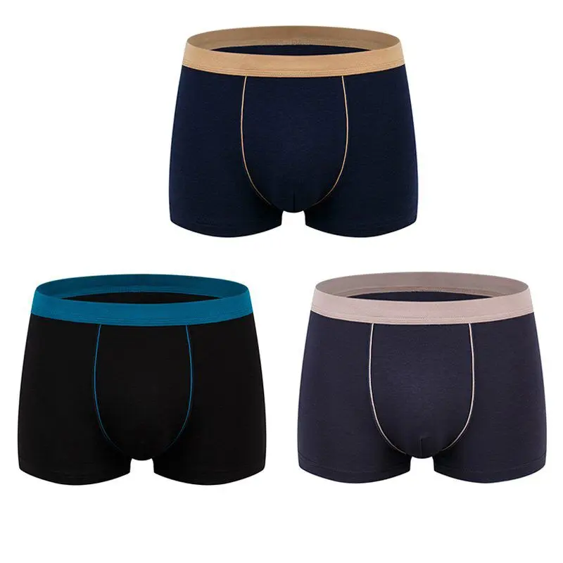 C 3PCS 9XL, большие размеры, мужское нижнее белье, мужские боксеры, много, одноцветные трусы, шорты, мужские хлопковые трусы, дышащие, интимные мужские боксеры, 4 шт - Цвет: C 3PCS