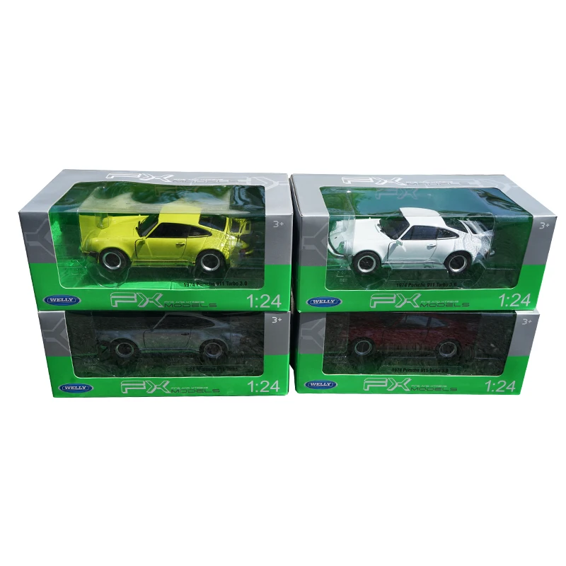 

WELLY 1:24 1974 Porsche 911 Turbo 3.0 sports car red simulation alloy car model crafts decoration collection toy tools gift