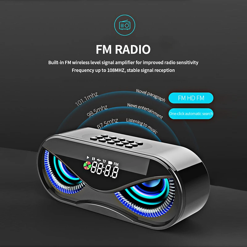 Bluetooth-Колонка M6 с функцией FM-радио и будильником |