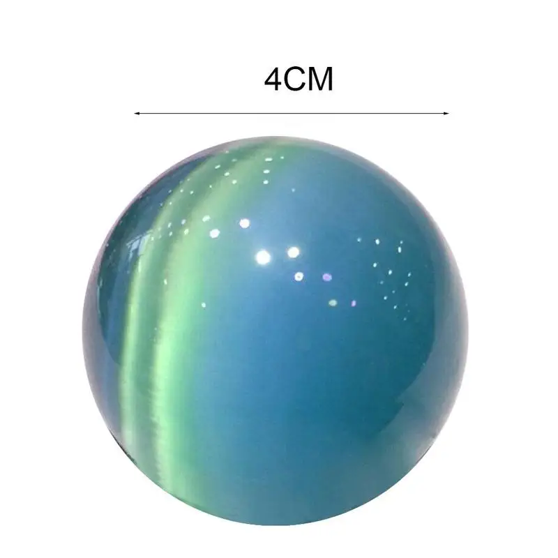 

Blue/Purple Cat's-eye Opal Natural Quartz Crystal Healing Stone Ball Sphere 40mm