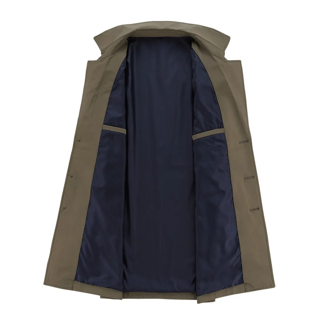 Fashion Thick Men's Jackets Hot Sell Casual Wear Comfort Windbreaker Autumn Overcoat Necessary Winter Men Coat Oversize Trench | Мужская