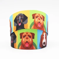 cartoon dog ribbon grosgrain diy hairbow headwear printed ribbon gift decoration ribbon 16mm22mm 25mm 38mm 57mm 75mm