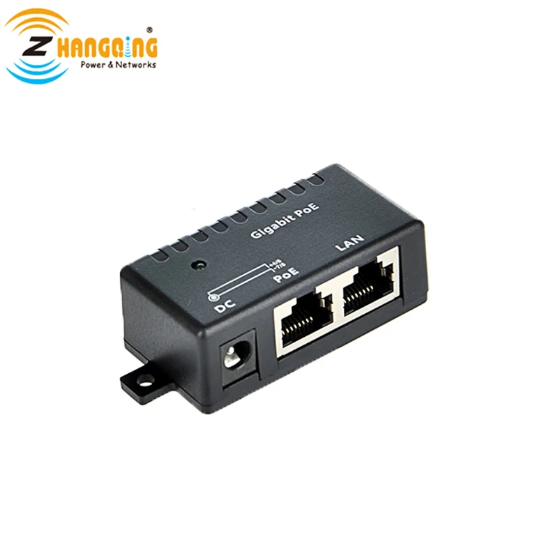 802.3af гигабитный PoE инжектор 24 в 48 В Пассивный для точки доступа MikroTik камера UBNT