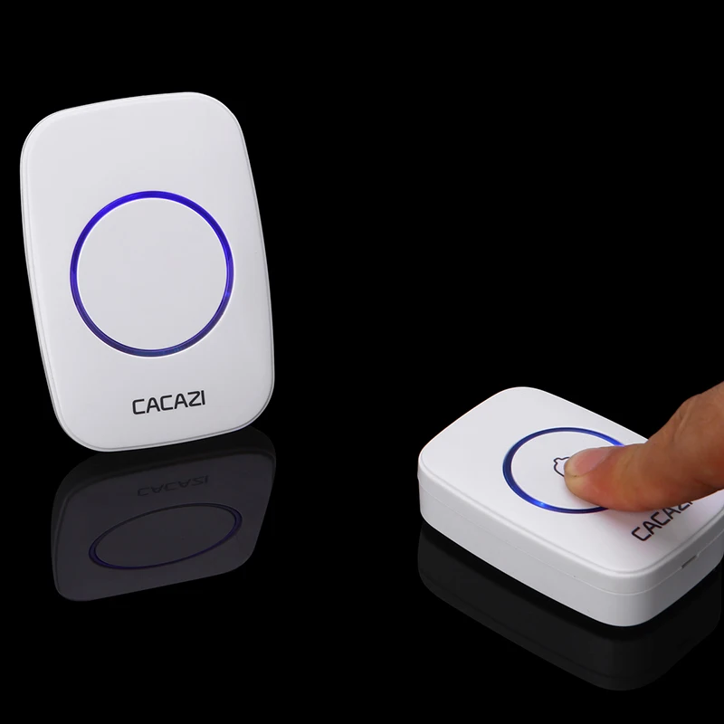 

CACAZI Waterproof Wireless Doorbell 300m Range US EU UK Plug-in Home Intelligent Door Bell 60 Chimes 1 2 Button 1 2 3 Receivers