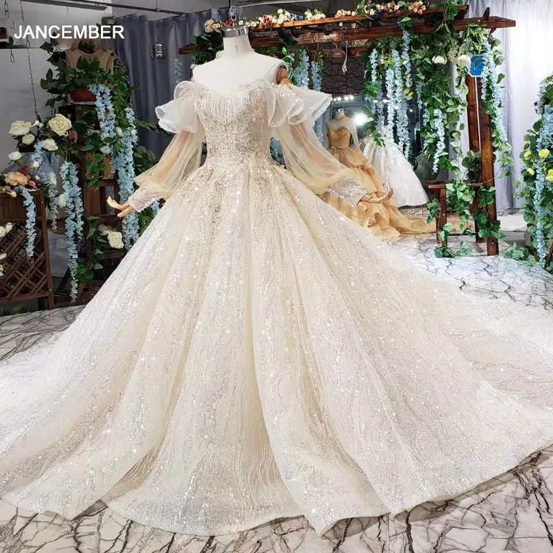 HTL534 свадебные платья принцессы со шлейфом с открытыми плечами Пышные длинными