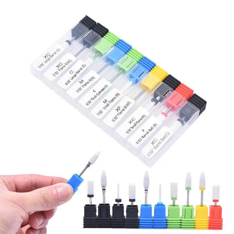 

Electric Nail Drill Machine Drill Bits Ceramic Cuticle Clean Burr Nail Drill Bit Rotary Milling Cutter For Manicure Pedicure